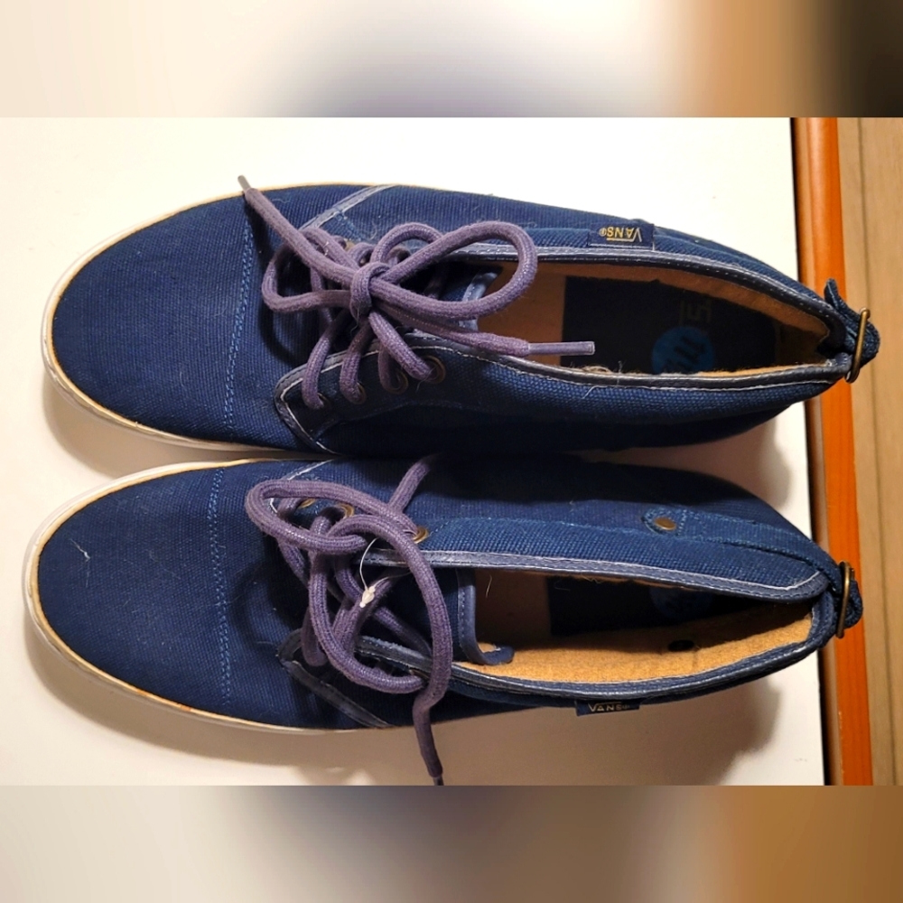 Vans Vault Chukka Buckleback LX Navy Blue White DS New Size 11.5